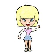 cartoonw woman waving N4