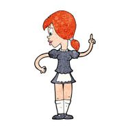 cartoon waitress calling order N12