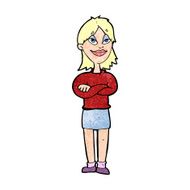 cartoon proud woman N36