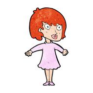 cartoon woman wearing dress N12