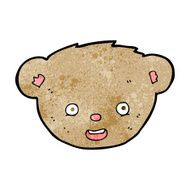 cartoon teddy bear face N19