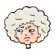 cartoon bitter old woman N24