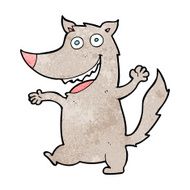 cartoon happy wolf N27