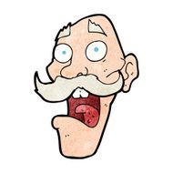 cartoon frightened old man N52