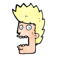 cartoon terrified man N362