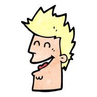 cartoon happy man N624