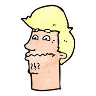 cartoon nervous man N203