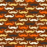 retro seamless pattern with mustache N2