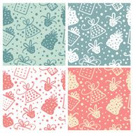 Christmas doodle seamless pattern