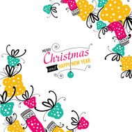 Post card with christmas doodles N4