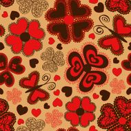 Seamless pattern of flowers N5