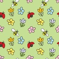 Spring Nature Seamless Pattern