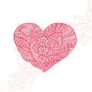 Floral heart of flowers Doodle N2