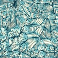 colorful seamless abstract hand-drawn pattern waves background N17