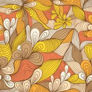 colorful seamless abstract hand-drawn pattern waves background N21