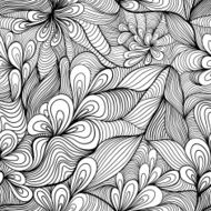 colorful seamless abstract hand-drawn pattern waves background N26