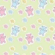 Bears Toys Seamless Pattern N2