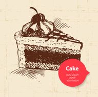 Vintage sweet cake background with color bubble N2