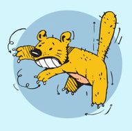 Fallen Cat Vector illustration N2