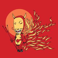 Red Devil Burn Vector illustration