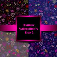Happy Valentines signs on the black background N2