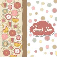 romantic Thank You card with flowers