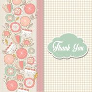 romantic Thank You card with flowers N2