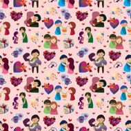 seamless Valentine&#039;s Day pattern N3