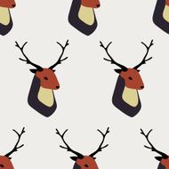 Seamless vector pattern with deer