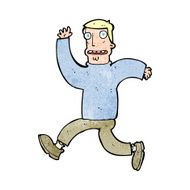 cartoon terrified man N363