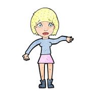 cartoon surprised woman N306