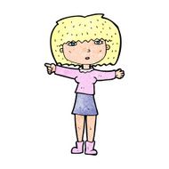 Cartoon Girl Pointing N40