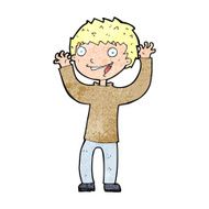 cartoon excited boy N194