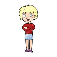 cartoon annoyed woman N249