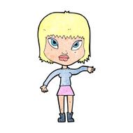 cartoon woman making gesture N18