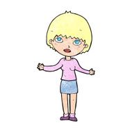 cartoon woman shrugging N76