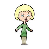 cartoon tired woman N39