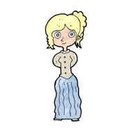 cartoon happy woman N342