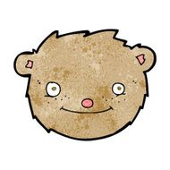 cartoon teddy bear head N16