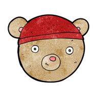 cartoon teddy bear head N19