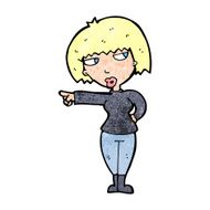 cartoon annoyed woman pointing N13