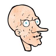 cartoon evil old man N22