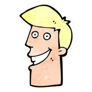 cartoon grinning man N116