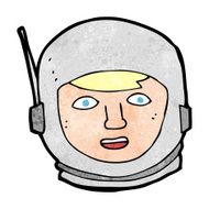 cartoon astronaut head N14