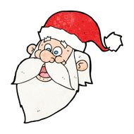 cartoon jolly santa claus face N12