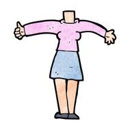 cartoon female body (add photos or mix and match cartoons) N306