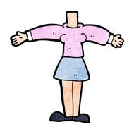 cartoon female body (add photos or mix and match cartoons) N307