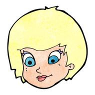 cartoon female face N191