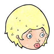 Cartoon Girl With Concerned Expression N13