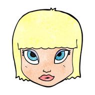 cartoon female face N193